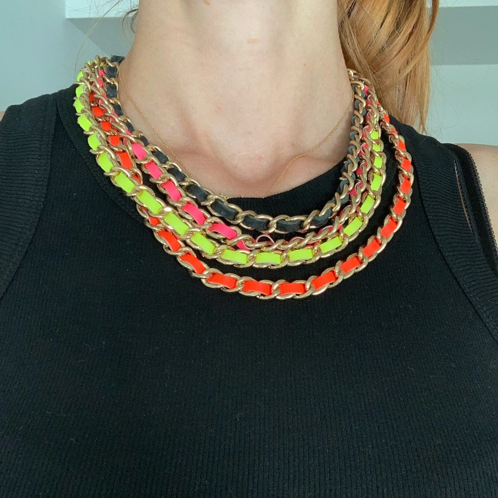 CC Skye Multicolor Chain Necklace